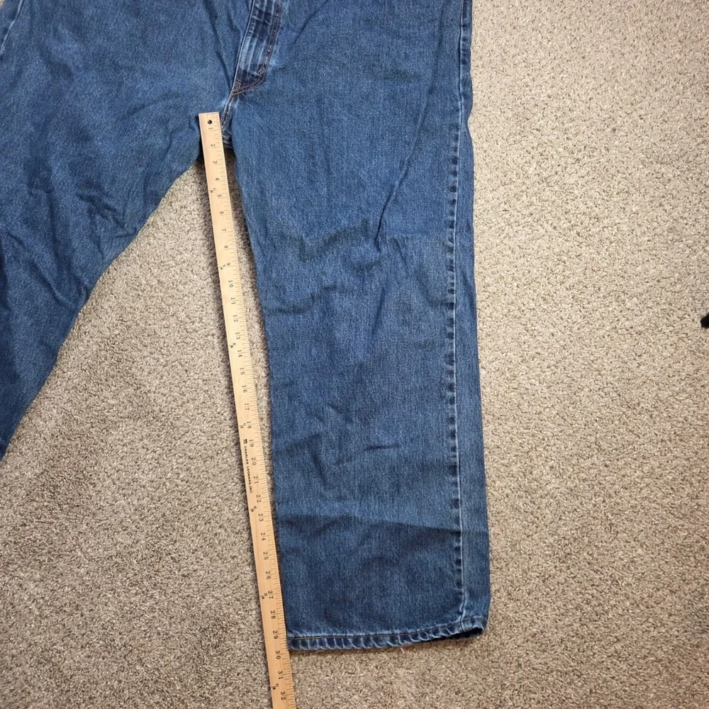Levis 505 Regular Fit‎ Straight Leg Blue Denim Jeans Mens 52x30 Medium Wash
